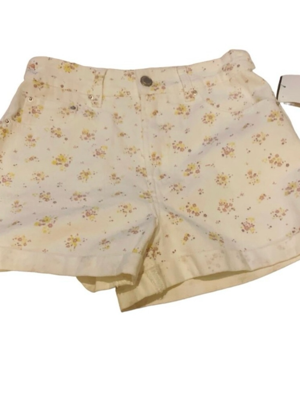 Cali 1850 Sz 0 Girls juniors denim shorts Off white